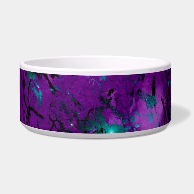 Watercolor Purple and Teal Marble Galaxy (Left)