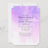 Watercolor purple bachelorette party. Lavender