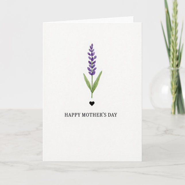 Watercolor Purple Blossom Card (Front)