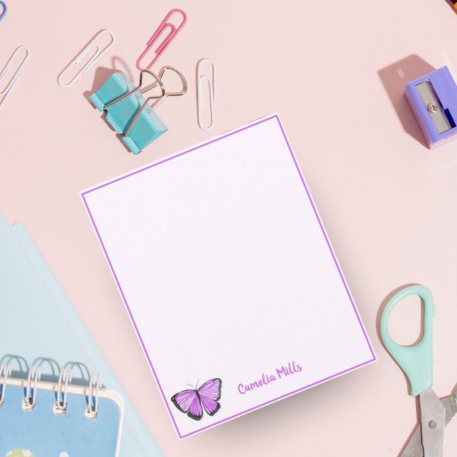 Watercolor Purple Butterfly Personalised Name  (Creator Uploaded)