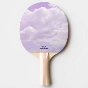 Watercolor, Purple Clouds, Cute Personalised Ping Pong Paddle