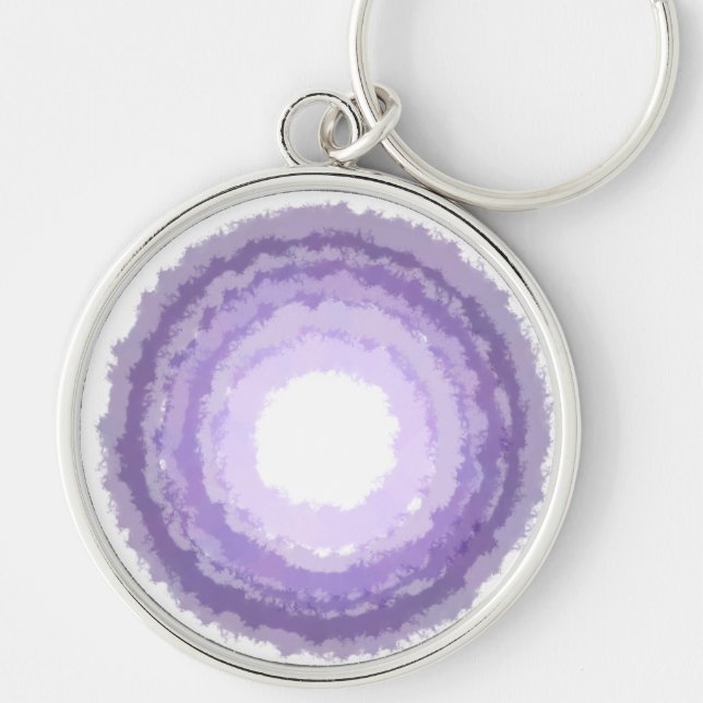 Watercolor purple design keychain (Front)