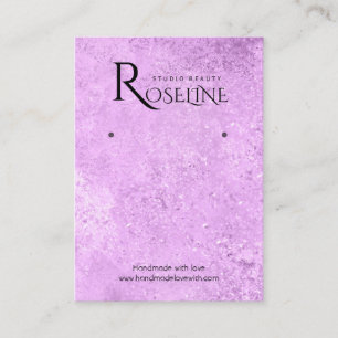 Watercolor purple elegant Jewlery display Business Card