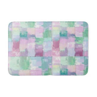 Watercolor Purple Floral  Bath Mat