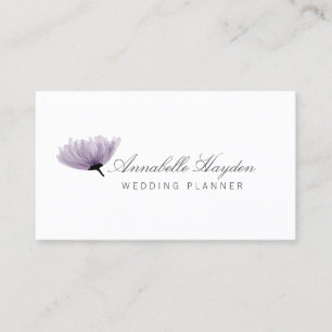 watercolor purple FLORAL business cards