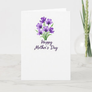 Watercolor Purple Floral Card