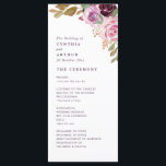 Watercolor purple floral wedding program programme<br><div class="desc">A lovely greenery theme with watercolor purple flowers and green foliage . You can personalise the text and colours on this wedding program template.</div>