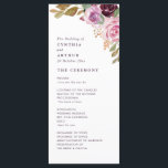 Watercolor purple floral wedding program programme<br><div class="desc">A lovely greenery theme with watercolor purple flowers and green foliage . You can personalise the text and colours on this wedding program template.</div>