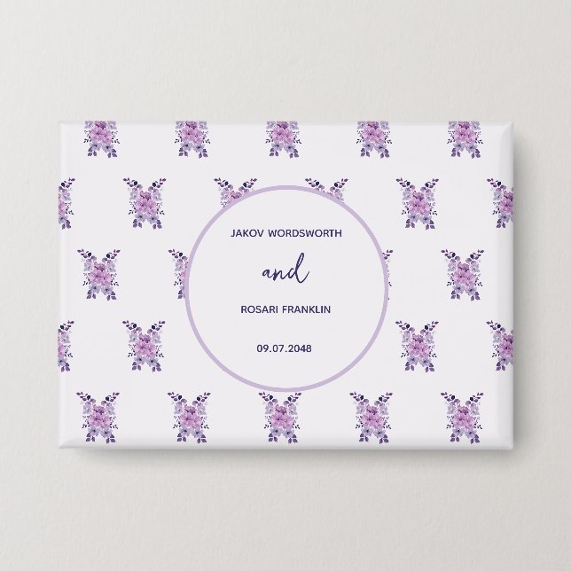 Watercolor purple flower bouquet (Front)