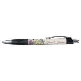 Watercolor Purple Flower Bouquet-Wedding-