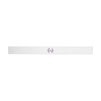 Watercolor purple flower bouquet wrap around label