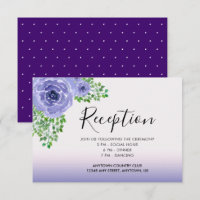 Watercolor Purple Flowers and Greenery Reception