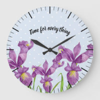 Watercolor Purple Iris Botanical Floral Art