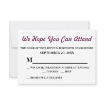 Watercolor Purple Jasmine Wedding RSVP