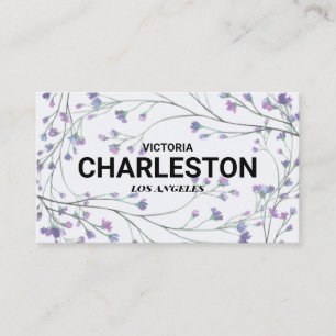 Watercolor Purple Lavender Business Card