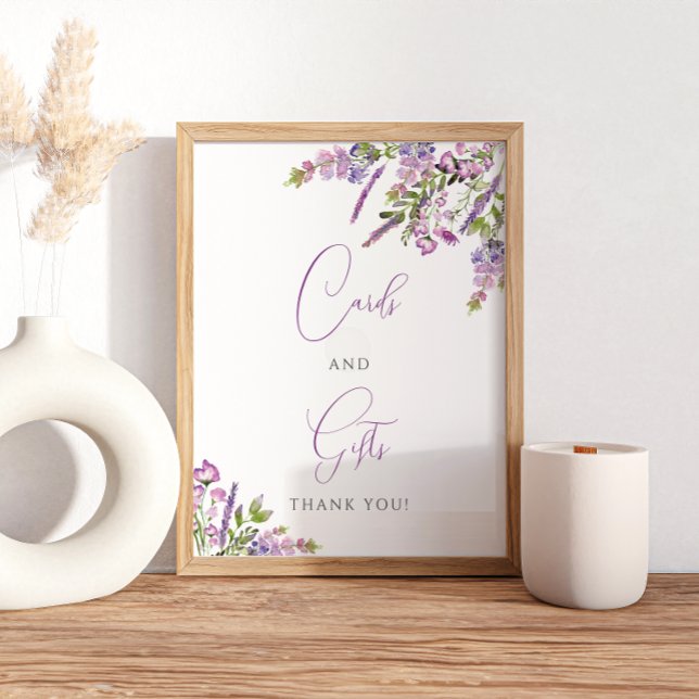 Watercolor Purple Lavender Cards and Gifts Poster (Creator Uploaded)