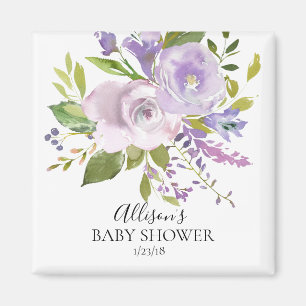 Watercolor Purple Lavender Shower Favour Magnet