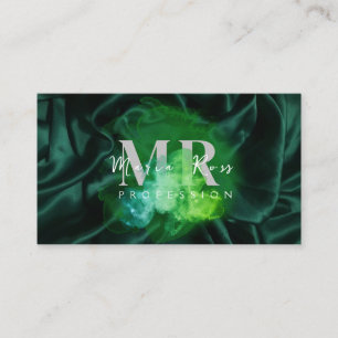 Watercolor Purple Logo Rose Gold Green Smoke Business Card