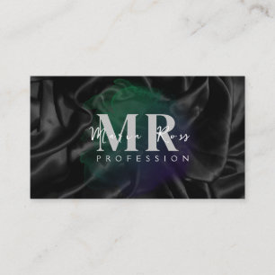Watercolor Purple Logo Rose Gold Green Smoke Business Card