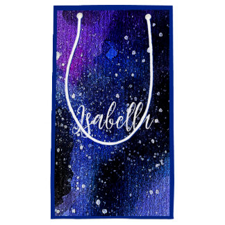 Watercolor Purple Universe Small Gift Bag