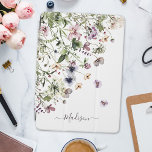 Watercolor Purple Wildflowers  iPad Pro Cover<br><div class="desc">Dress your iPad in a burst of spring with our Watercolor Purple Wildflowers iPad Air Cover – a garden of blooms at your fingertips</div>
