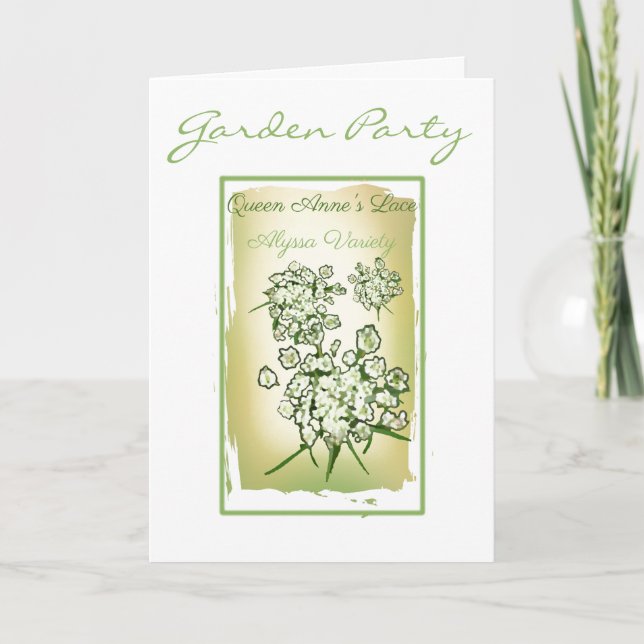 Watercolor Queen Ann's Lace Seed Packet Note Card (Front)