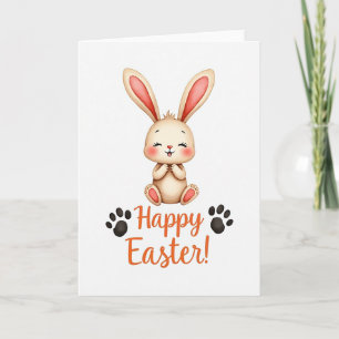 Watercolor Rabbit Easter Card
