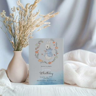 Watercolor Rabbit Peter in autumn Invitation