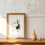Watercolor Rabbits Contains hieroglyph wealth Poster<br><div class="desc">Watercolor Rabbits Contains hieroglyph wealth Poster</div>