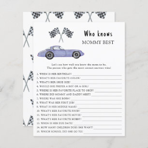 Watercolor race car - Who knows mummy best