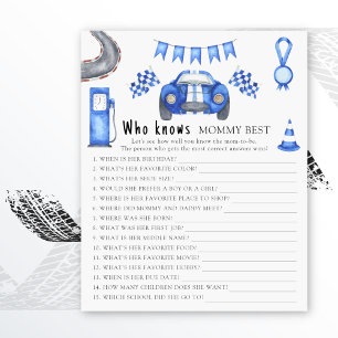 Watercolor race car - Who knows mummy best 