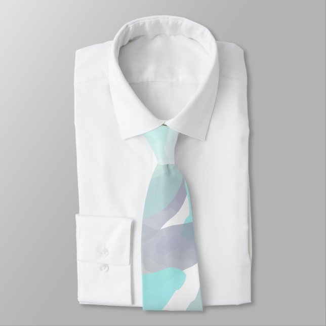 Watercolor Rain Clouds Tie (Tied)