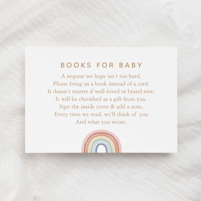 Watercolor Rainbow Baby Book Request Enclosure Card (Creator Uploaded)