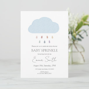Watercolor Rainbow Baby Sprinkle Invitation