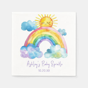 Watercolor Rainbow Baby Sprinkle Napkin