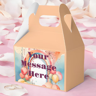 Watercolor Rainbow Bliss Party Favour Box