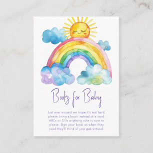 Watercolor Rainbow Books for Baby Enclosure Card