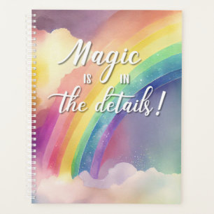 Watercolor Rainbow Clouds Planner
