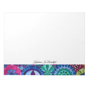 Watercolor Rainbow Colours Mandala Notepad