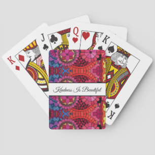 Watercolor Rainbow Colours Mandala Playing Cards