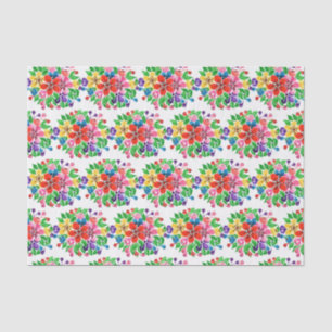 Watercolor Rainbow Flowers Tissue Paper