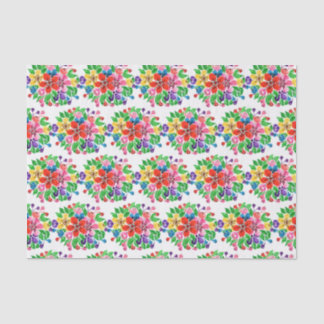 Watercolor Rainbow Flowers Tissue Paper