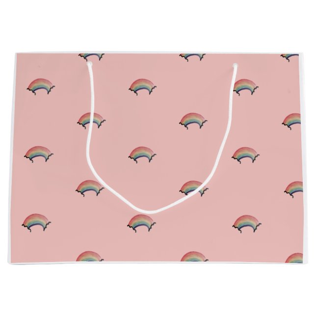 Watercolor Rainbow Gift Bag  (Front)