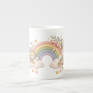 Watercolor Rainbow Gift – Charming Cloud Bone China Mug