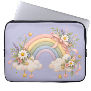 Watercolor Rainbow Gift – Charming Cloud Laptop Sleeve