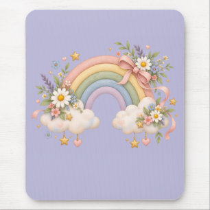 Watercolor Rainbow Gift – Charming Cloud Mouse Pad