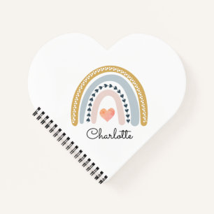 Watercolor Rainbow Kid's Personalised  Notebook