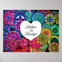 Watercolor Rainbow Mandala With Heart