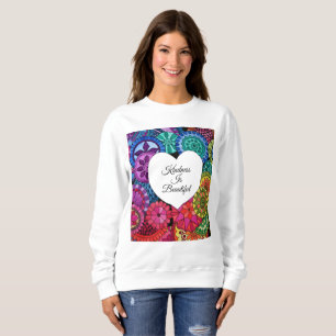 Watercolor Rainbow Mandala With Heart Sweatshirt