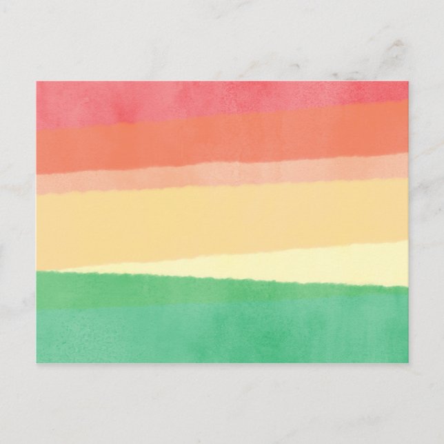 Watercolor Rainbow Painting Postcard (Front)